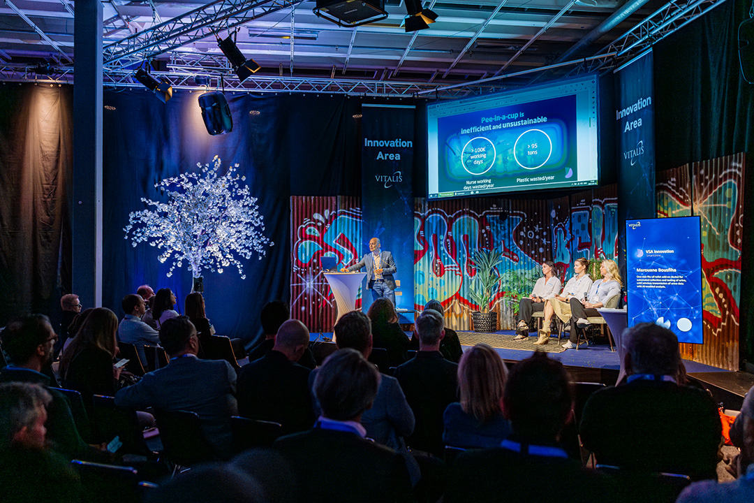 Stage and crowd of people